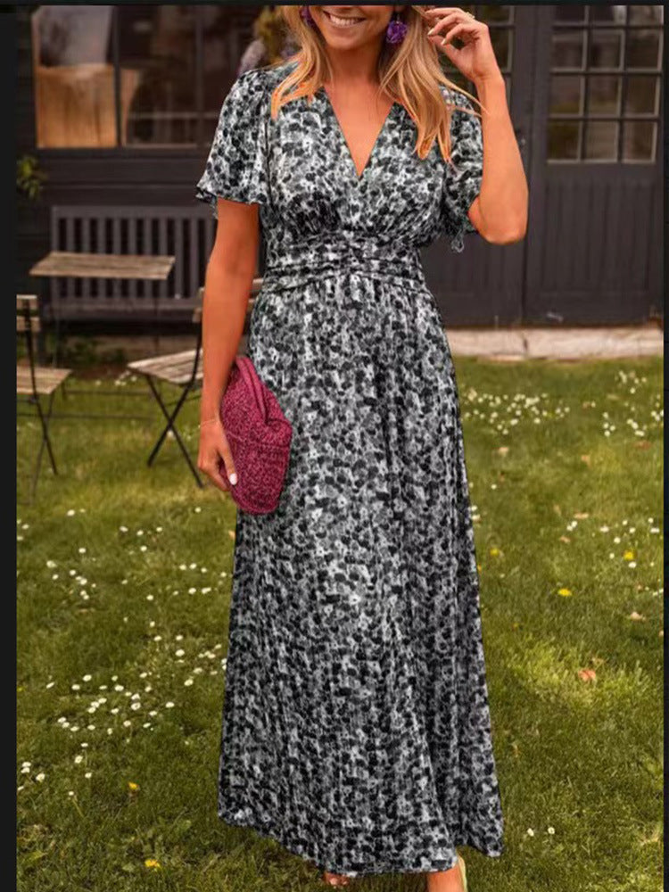 Elina – Robe longue et fluide à imprimé floral