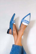 SLINGBACK BI-COLORE A PUNTA