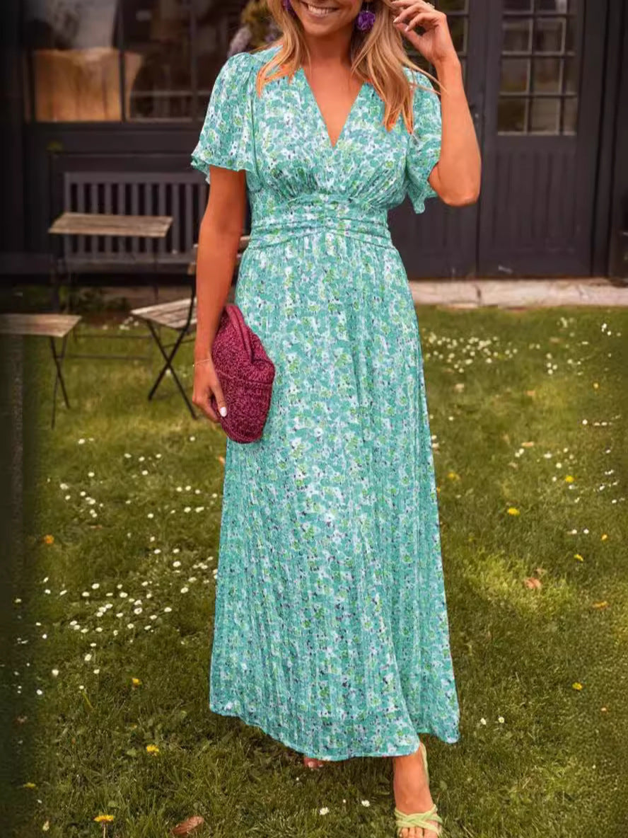 Elina – Robe longue et fluide à imprimé floral
