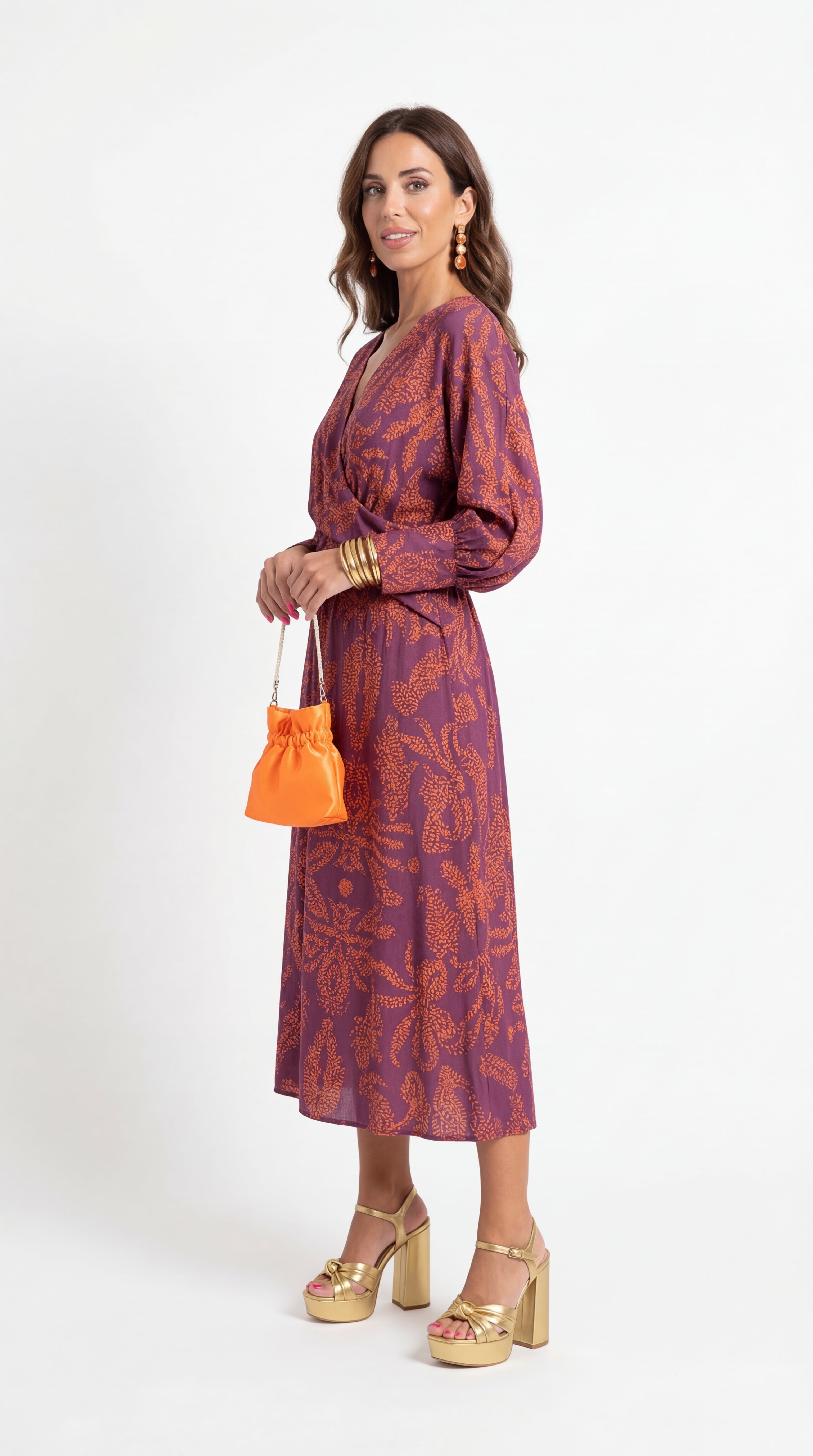 Isadora | Robe midi élégante à l'imprimé raffiné