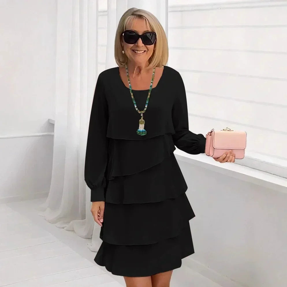 Madeleine – Elegante vestido fluido con volantes