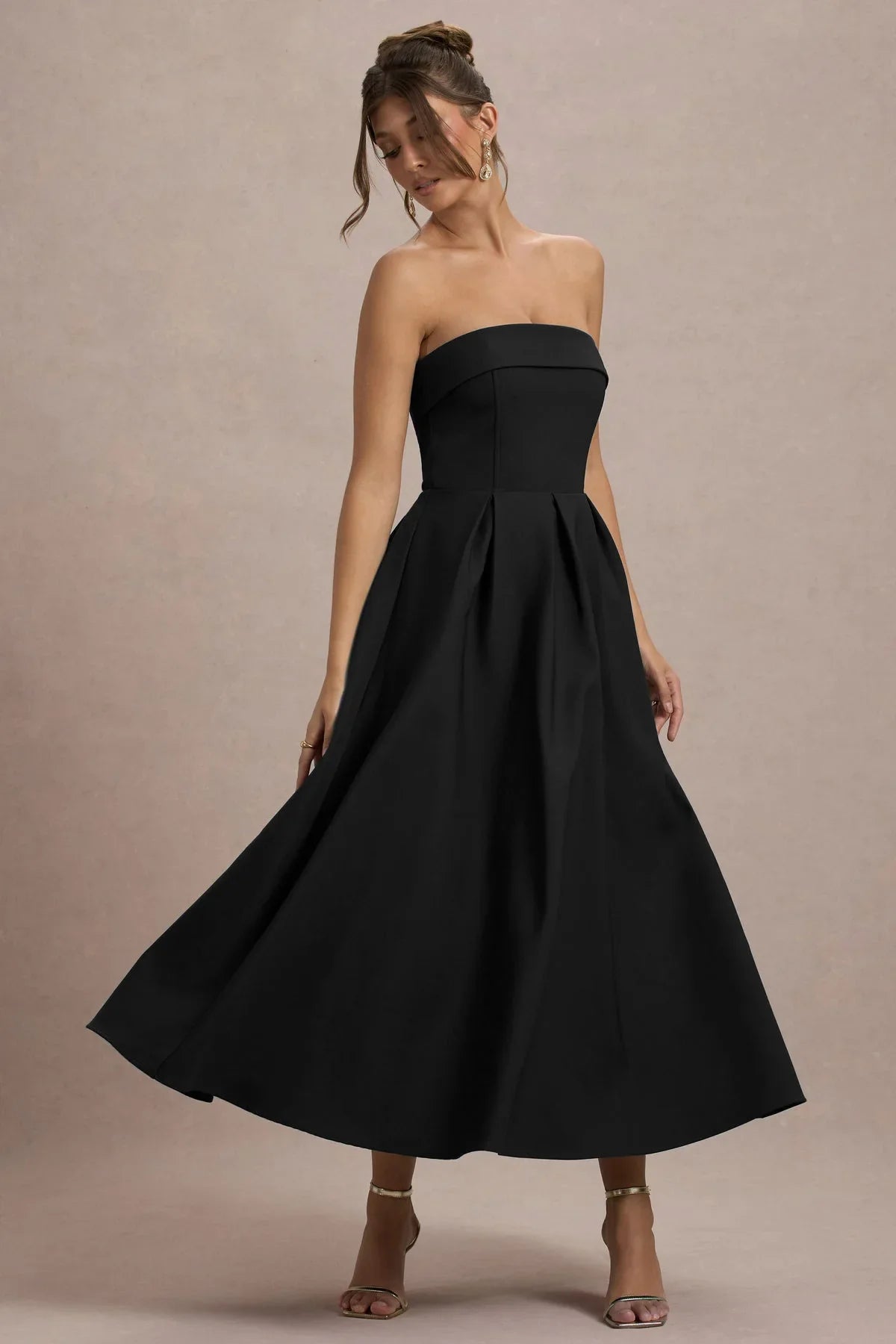 ANNE | Elegante vestido midi con escote a la espalda
