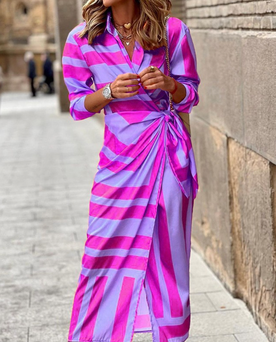 Amelia™ | Robe cache-cœur imprimée