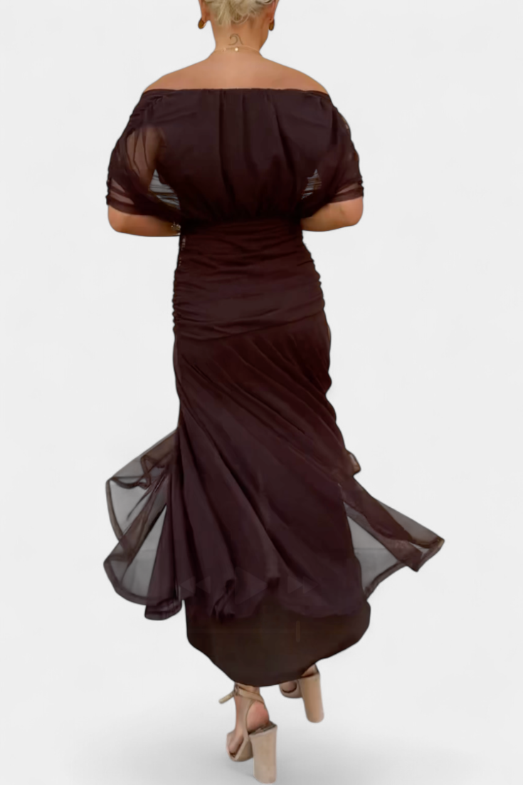 Camille | Vestido drapeado estilo cruzado