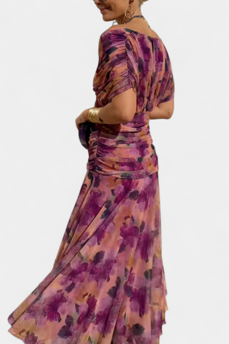 Camille | Vestido drapeado estilo cruzado