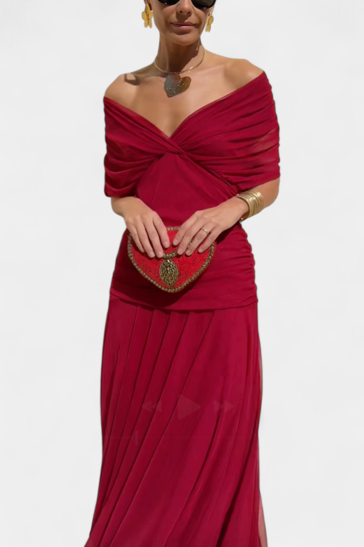 Camille | Vestido drapeado estilo cruzado