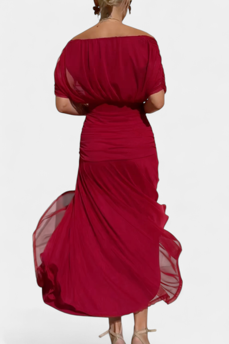 Camille | Vestido drapeado estilo cruzado