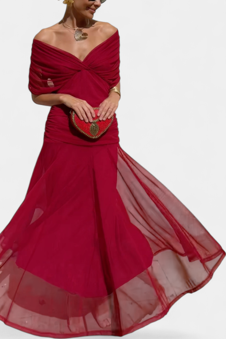 Camille | Vestido drapeado estilo cruzado