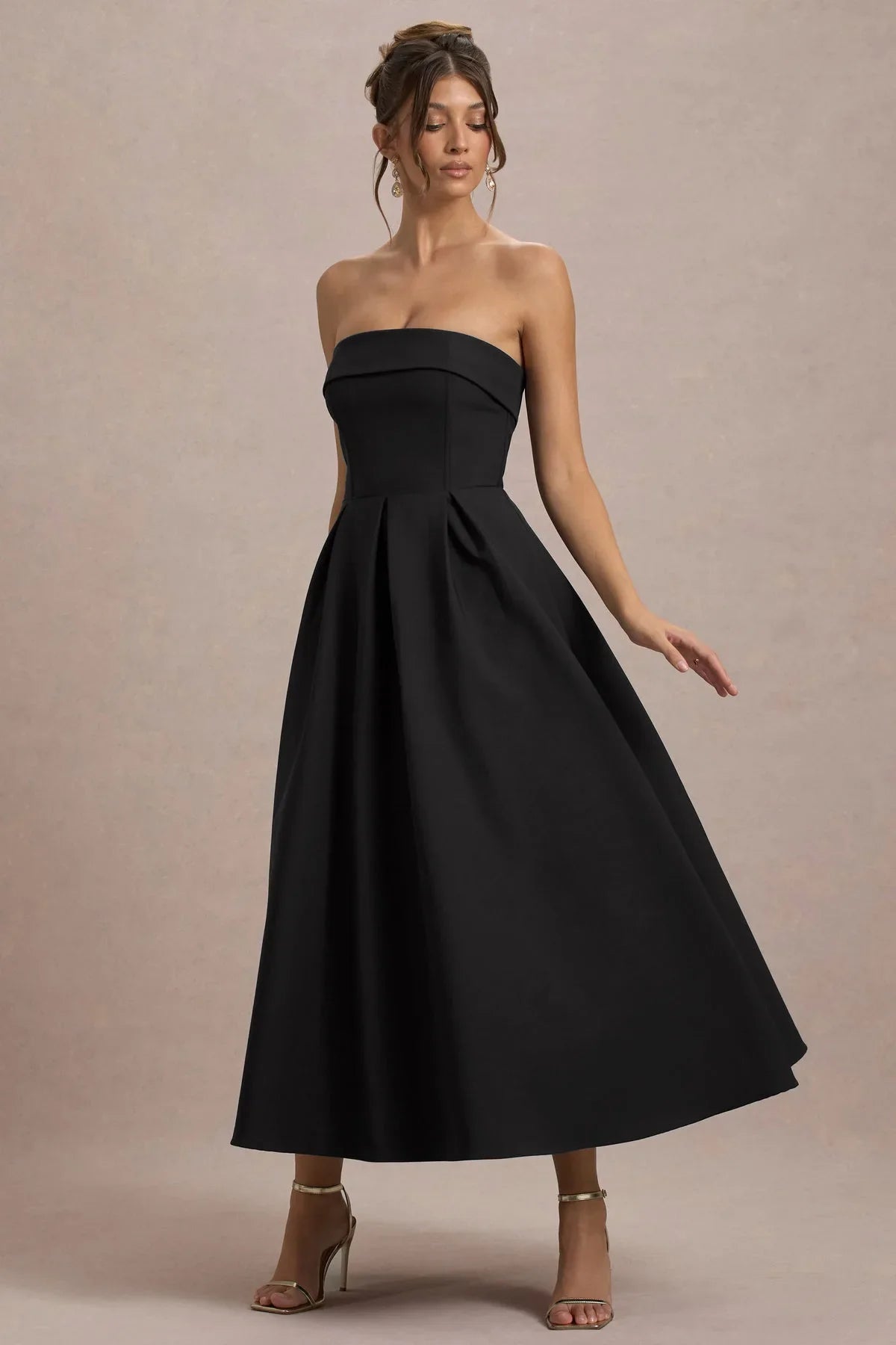 ANNE | Elegante vestido midi con escote a la espalda