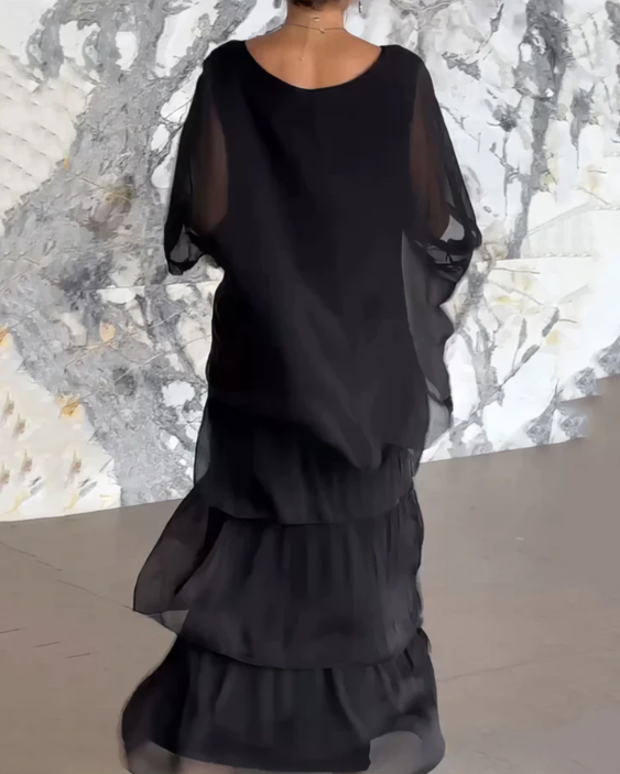 Lara – Elegante vestido largo fluido