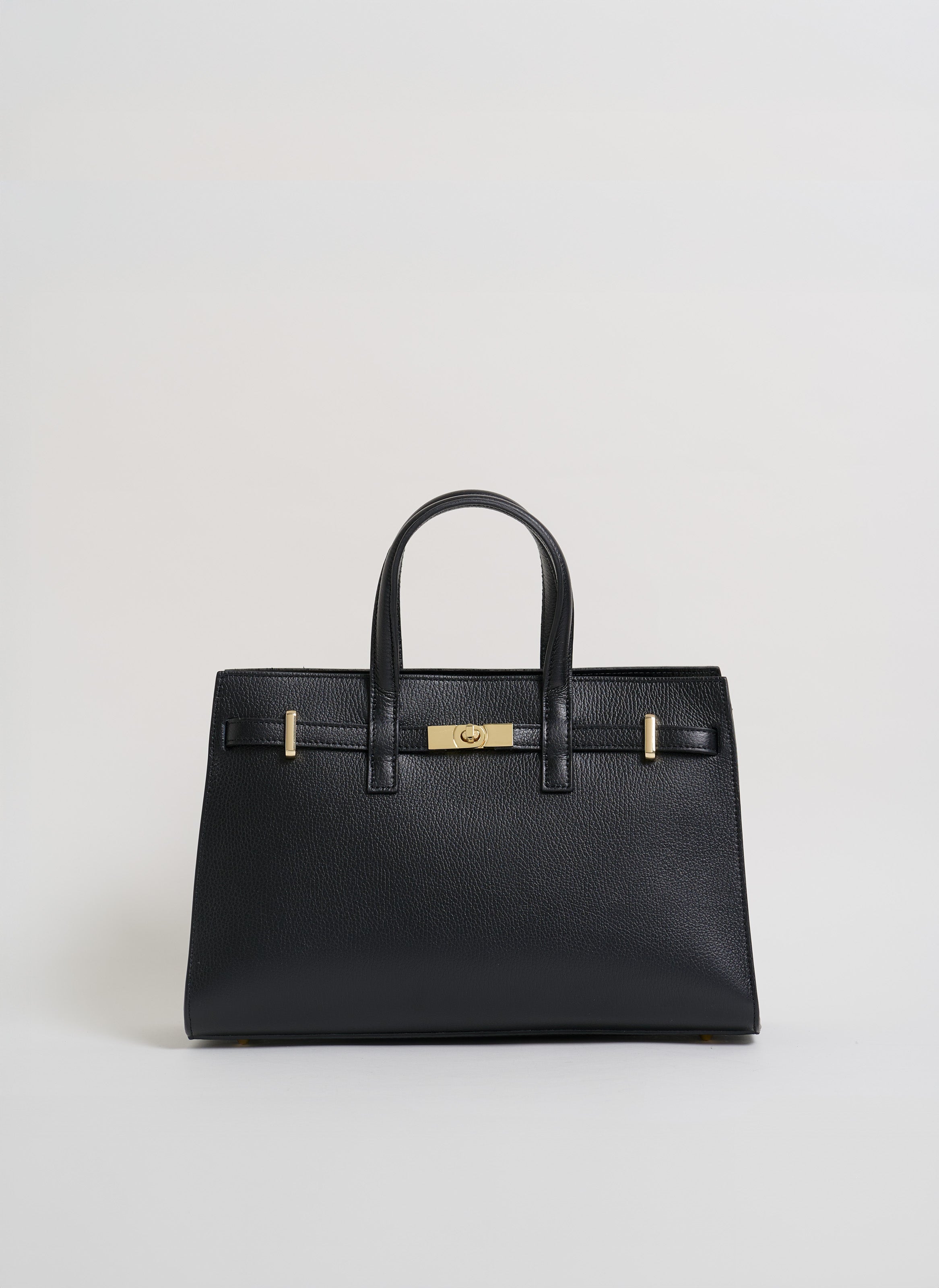 Bolso Sveva de piel Togo negro