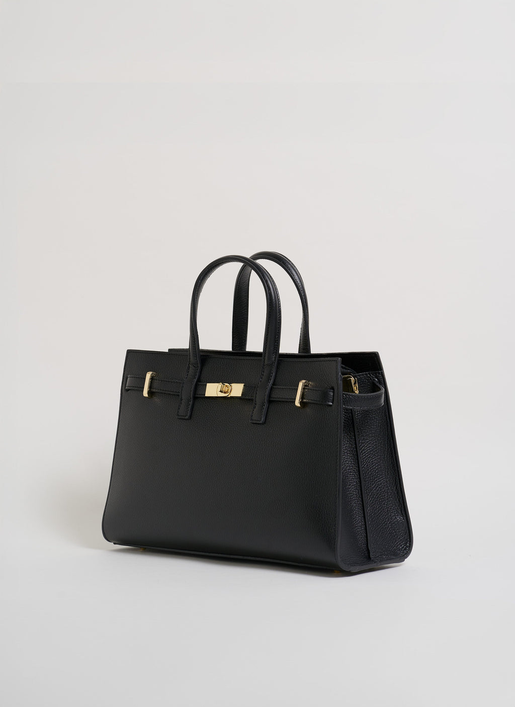 Bolso Sveva de piel Togo negro