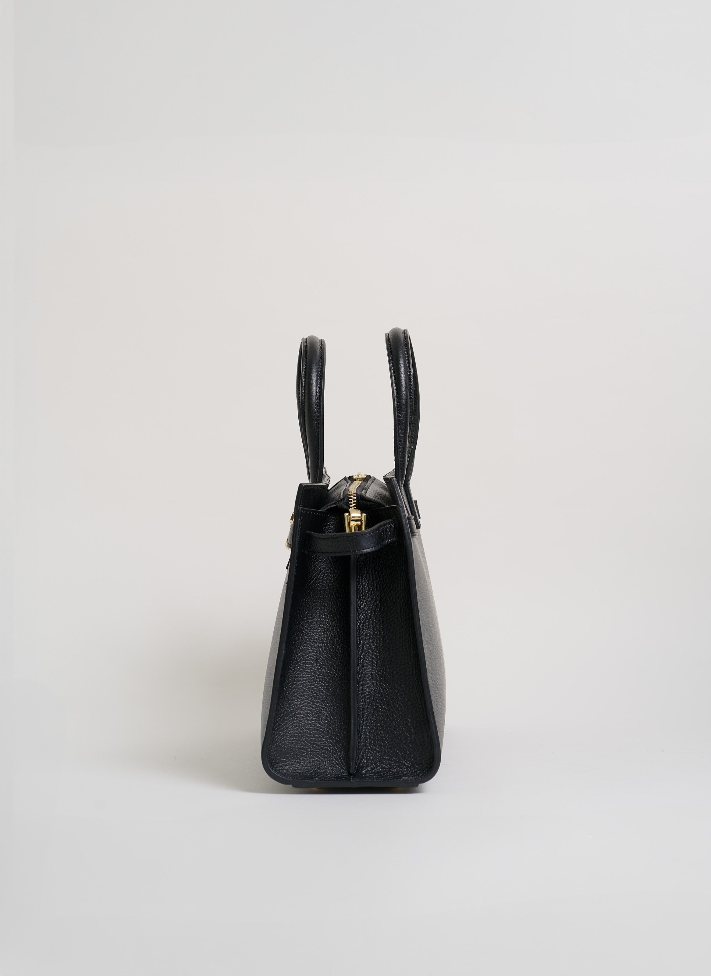 Bolso Sveva de piel Togo negro