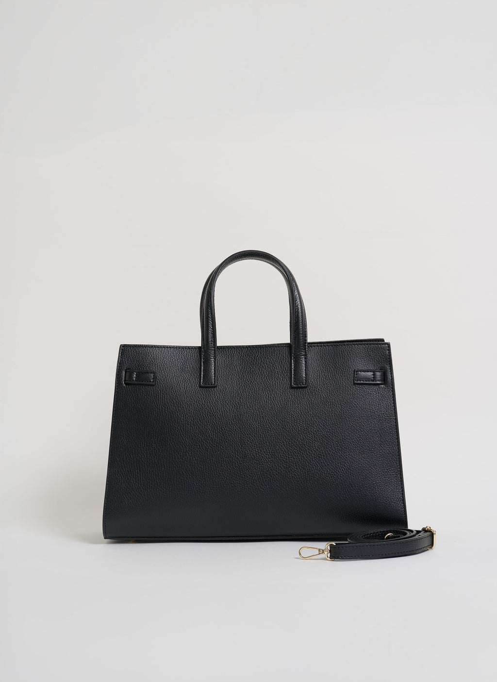 Bolso Sveva de piel Togo negro