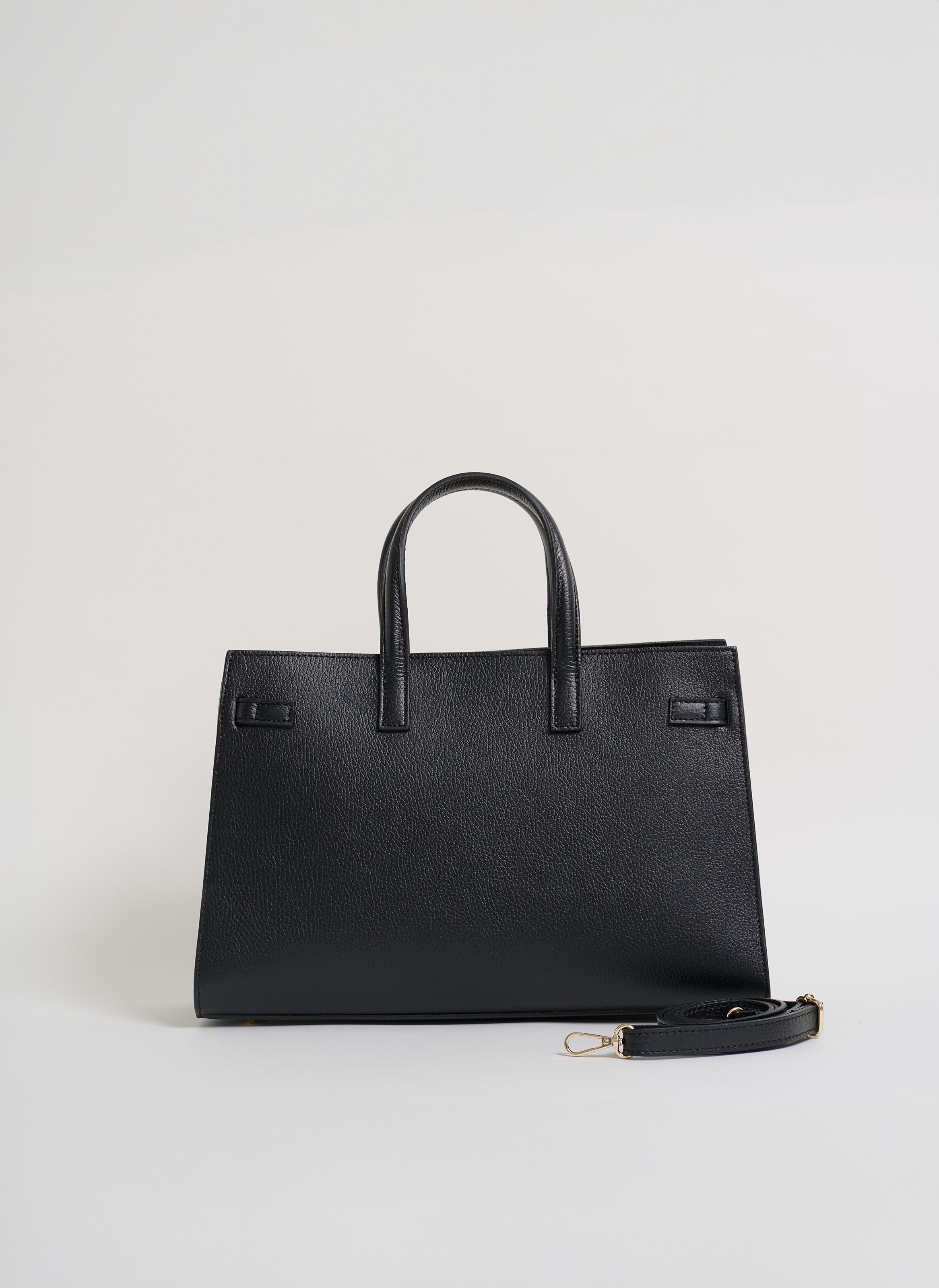 Bolso Sveva de piel Togo negro