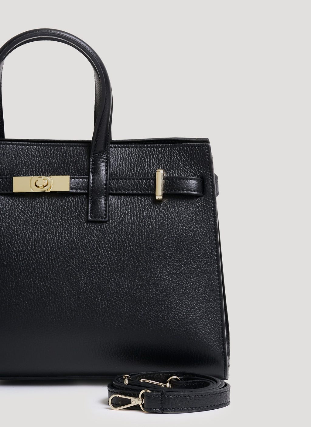 Bolso Sveva de piel Togo negro
