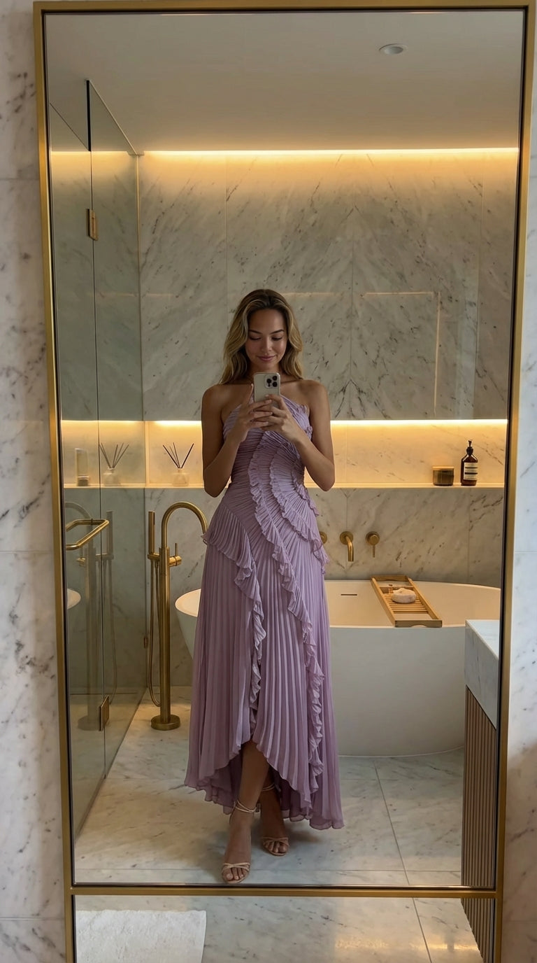 Melisa | Robe Lavande en édition limitée à volants