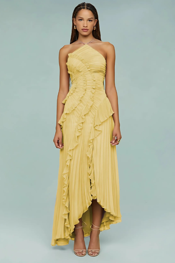 LIYANA | Robe à volants en spirale