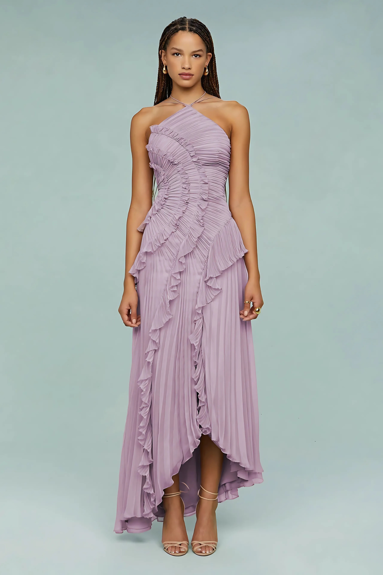 LIYANA | Robe à volants en spirale