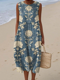 Vestido midi estilo bohemio Belle™
