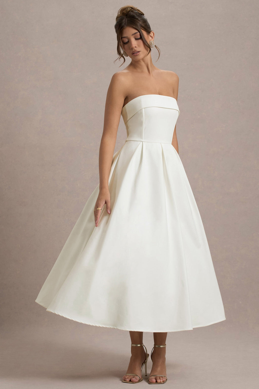 ANNE | Elegante vestido midi con escote a la espalda