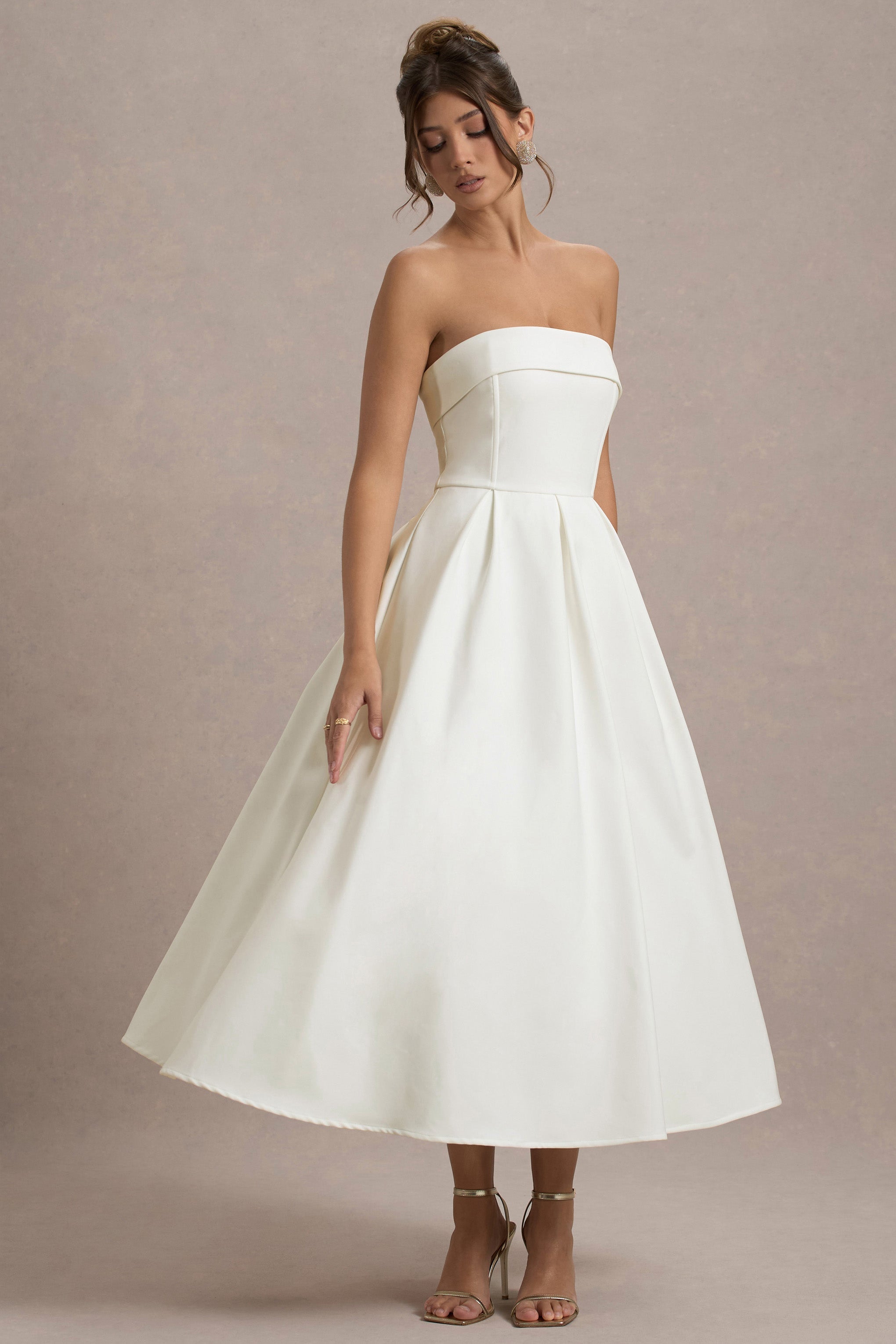 ANNE | Elegante vestido midi con escote a la espalda