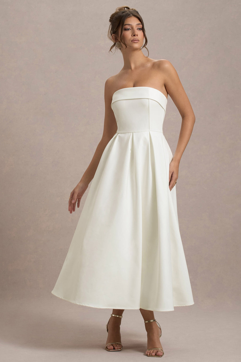 ANNE | Elegante vestido midi con escote a la espalda