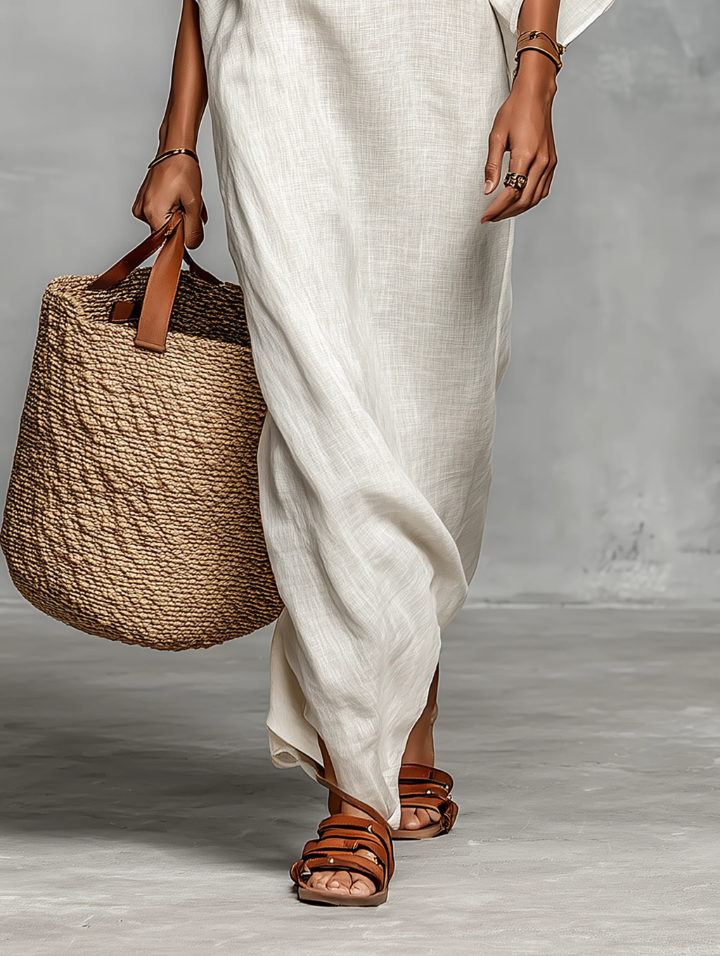 AVELINE™ | VESTIDO MAXI BARDOT CON MANGAS MURCIÉLAGO