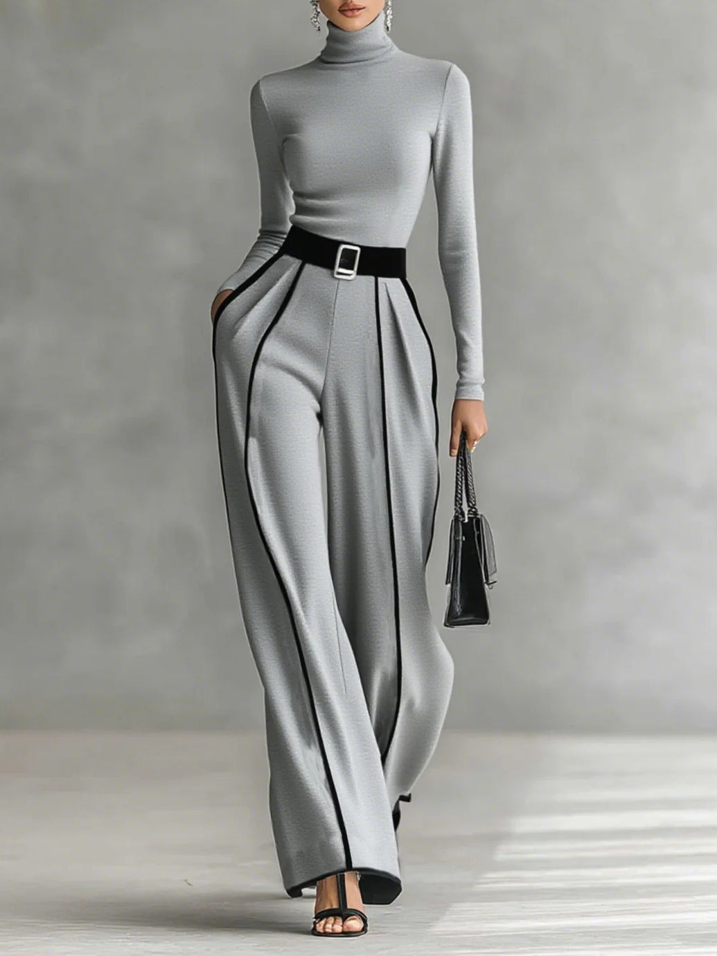 Vera™ || Élégant ensemble avec détails contrastants