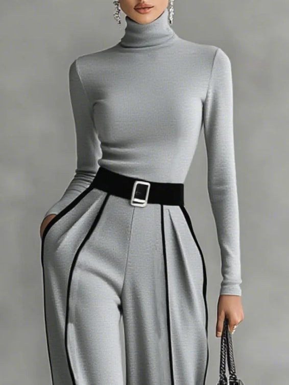 Vera™ || Elegante conjunto con detalles contrastantes