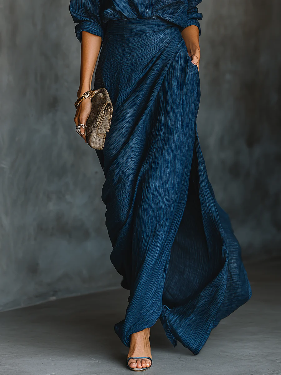 SARA™ | CONJUNTO ELEGANTE CON FALDA LARGA