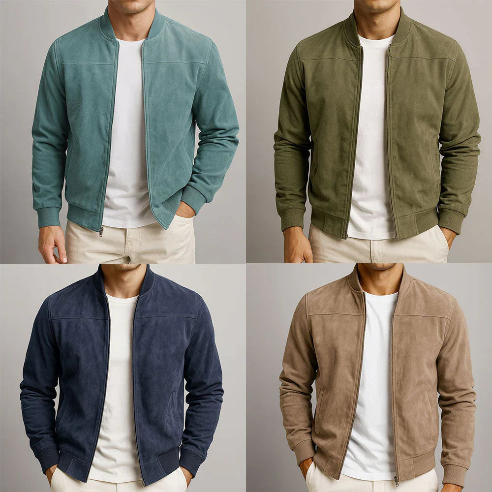 Riviera — Chaqueta bomber de ante