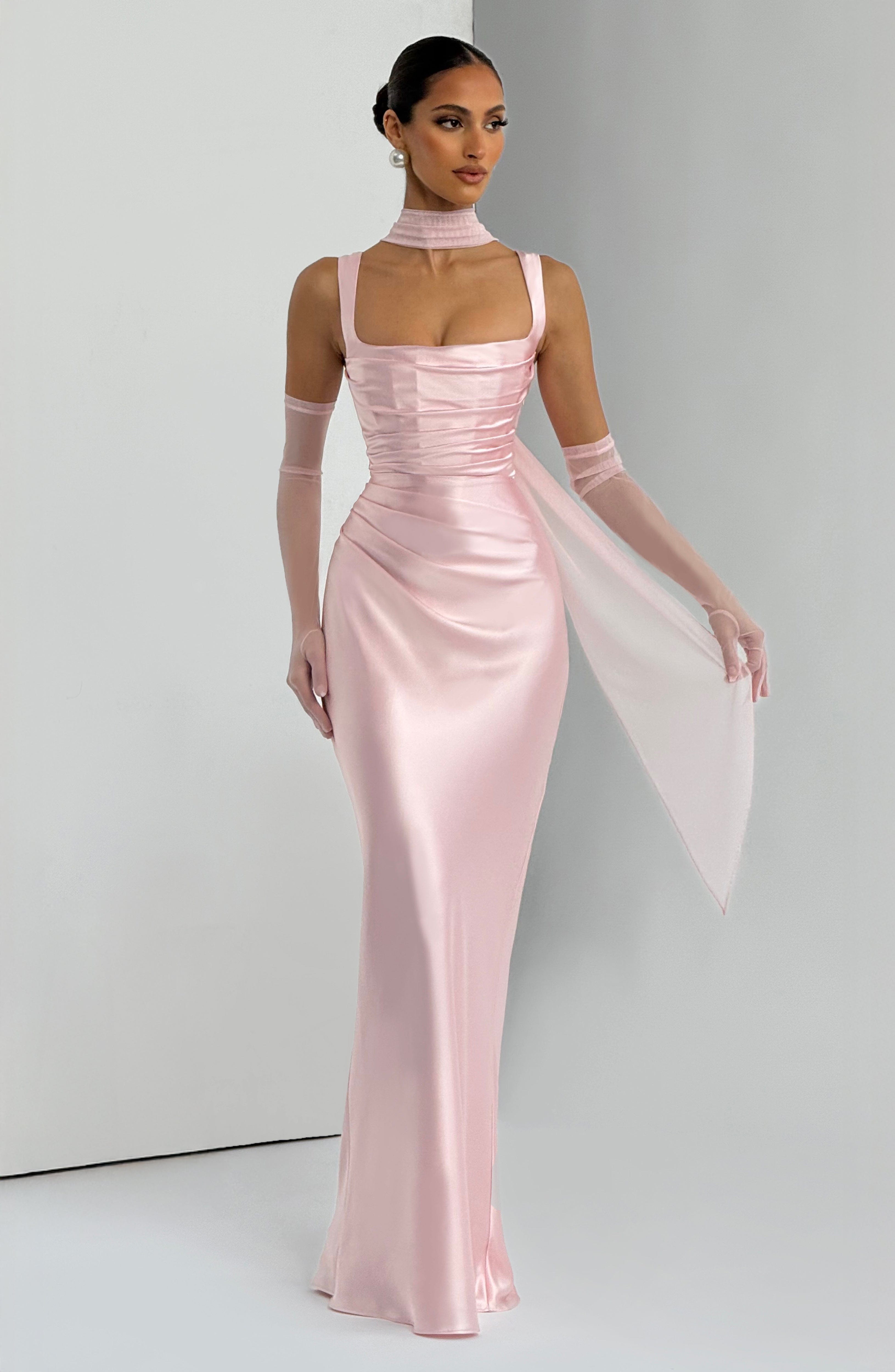 Vestido Naeti ™ - Elegancia satinada con estructura refinada