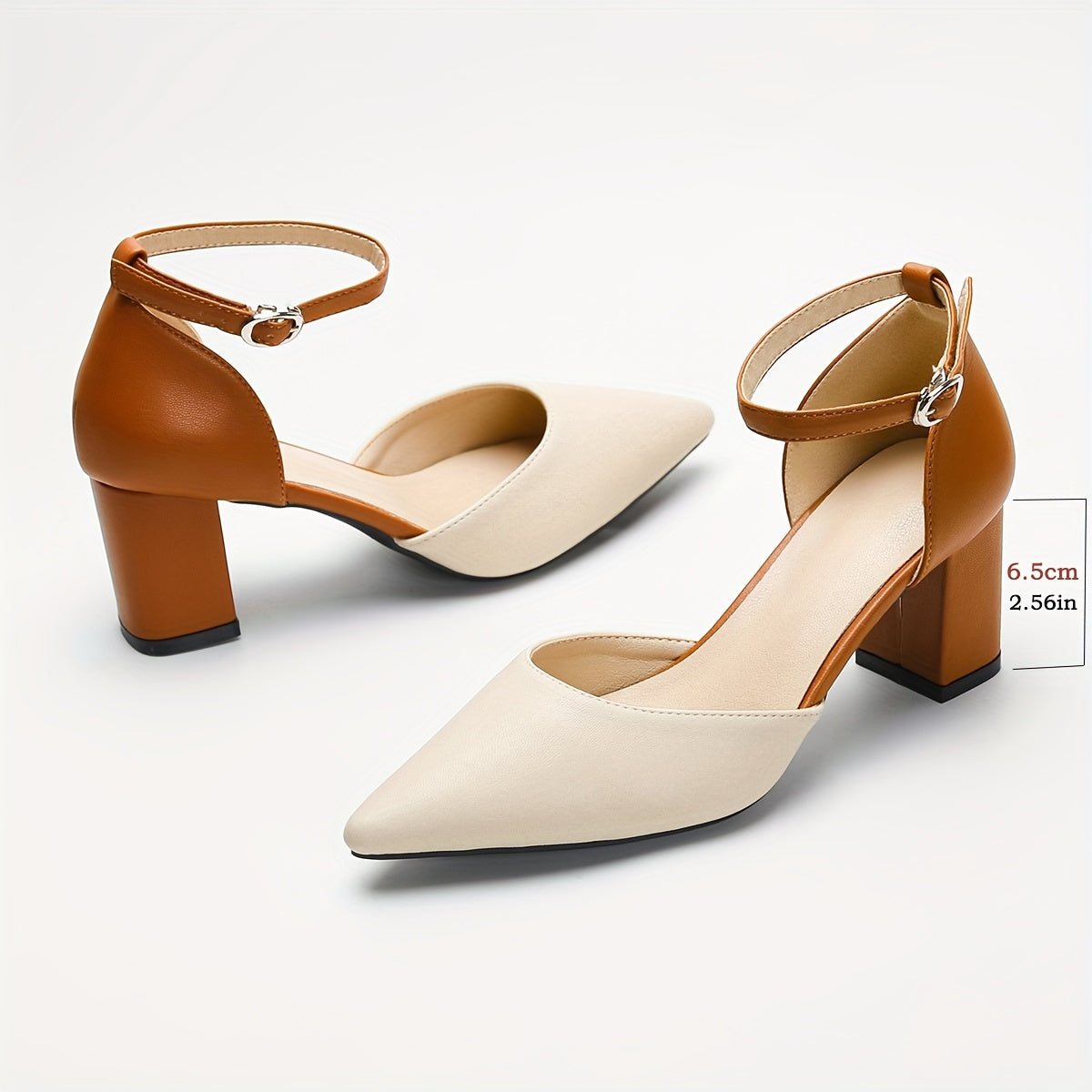 Mariela™ | Tacones con tiras de dos tonos