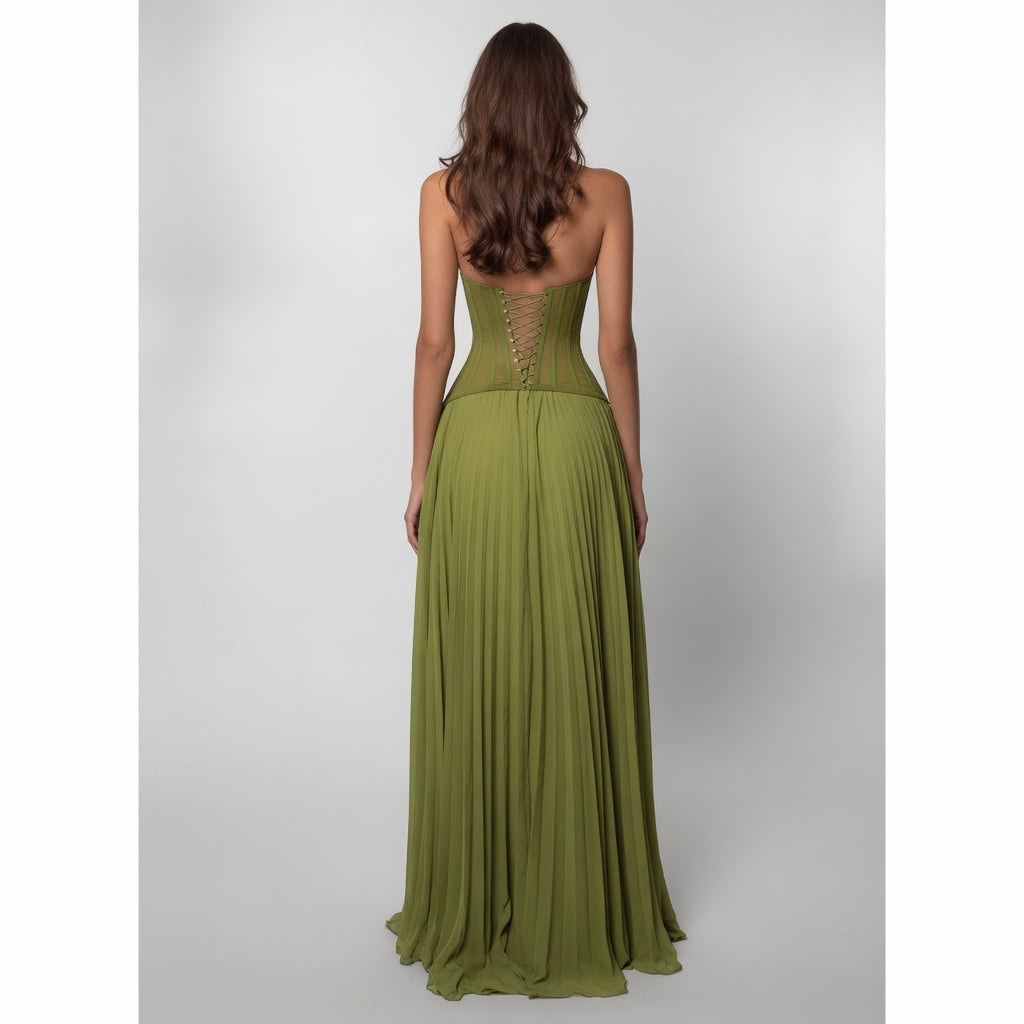 VESTIDO LARGO OLIVE ÉLITE