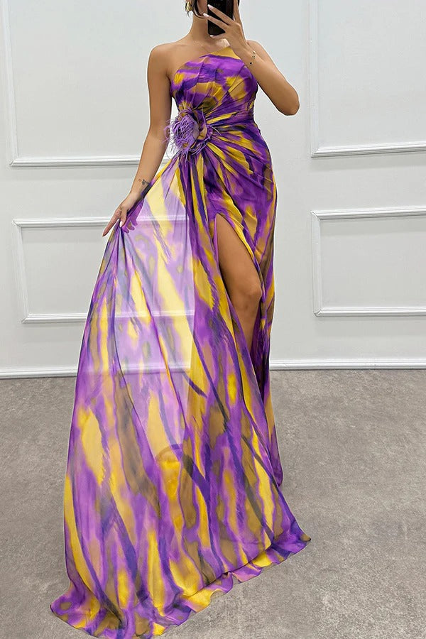 Mia™ | Vestido drapeado vibrante