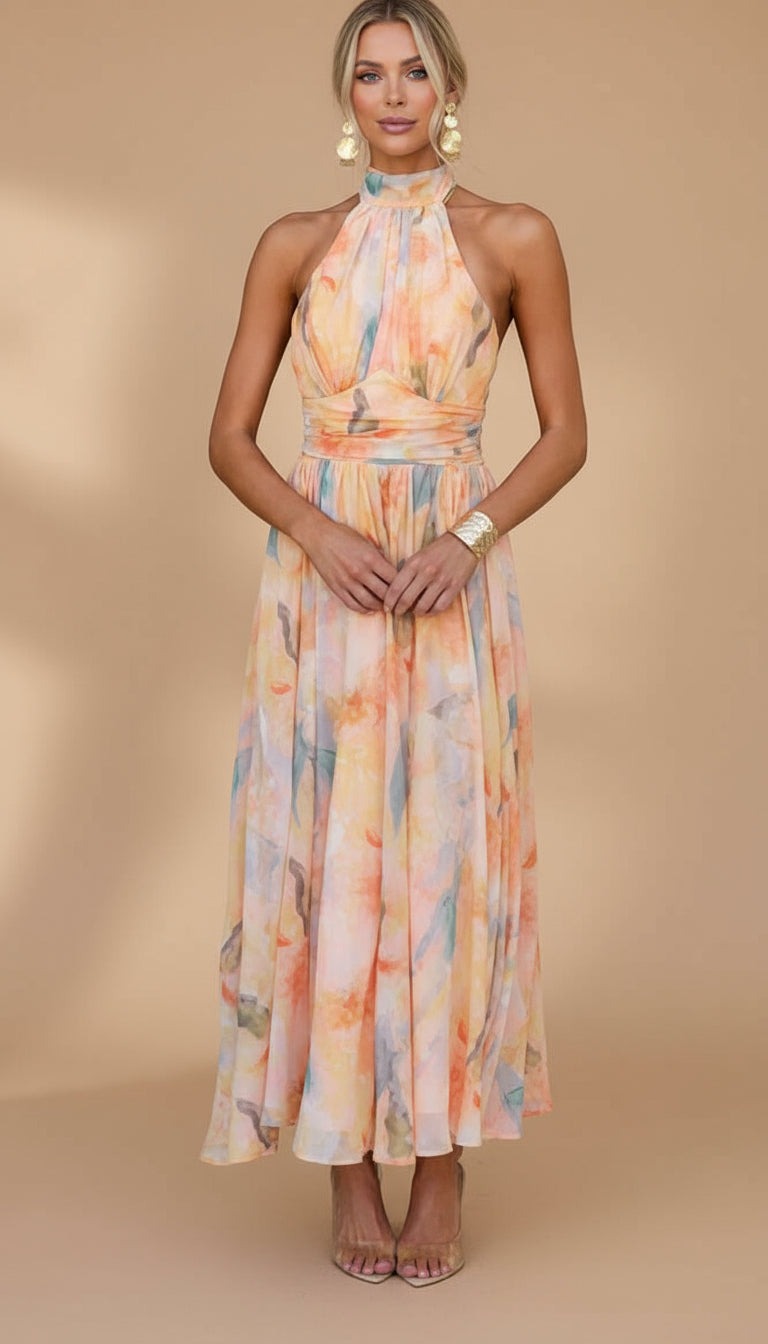 Ava™ | Vestido largo estampado