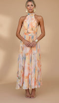Ava™ | Vestido largo estampado