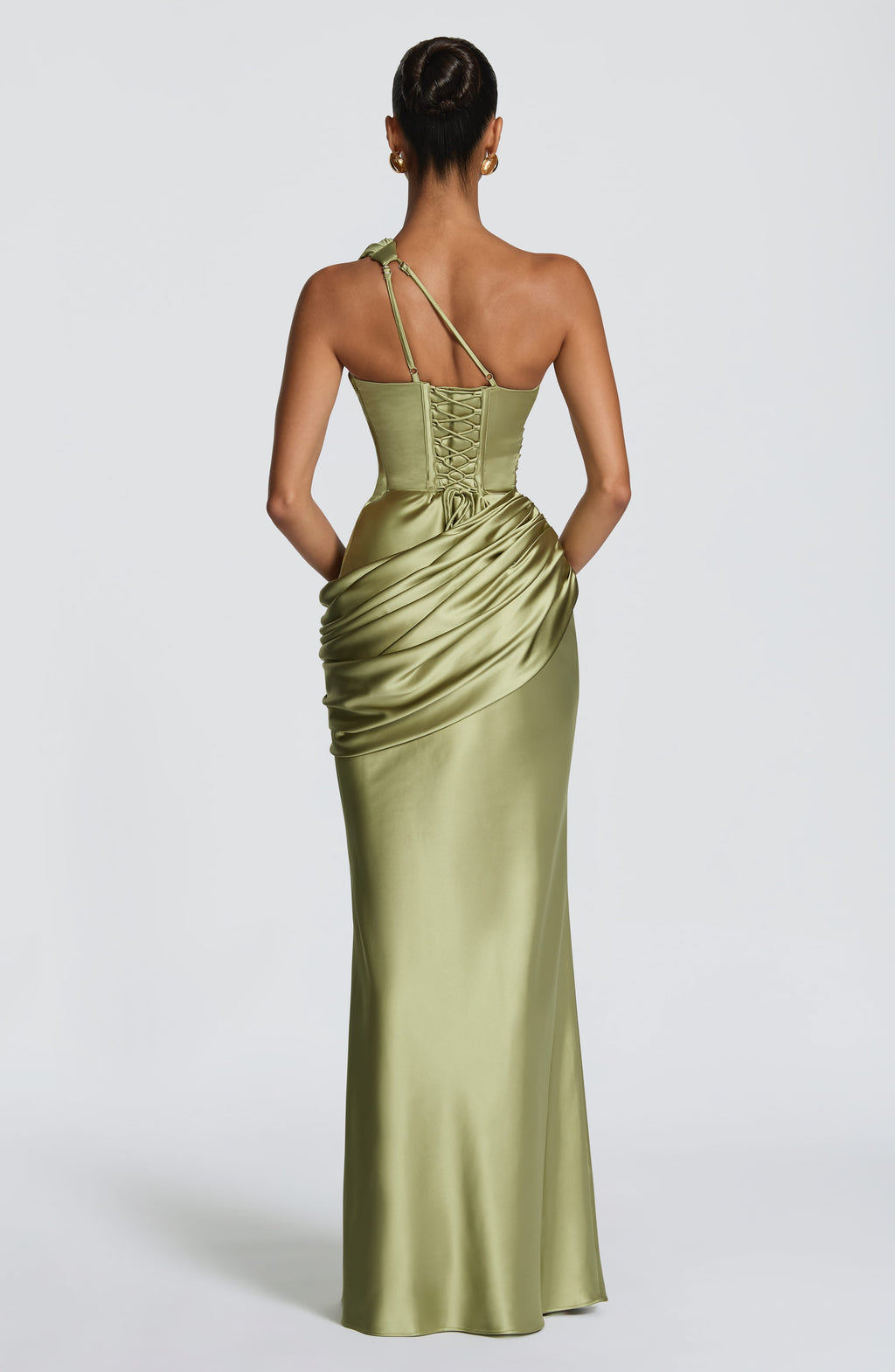 Robe longue Emina - Olive clair