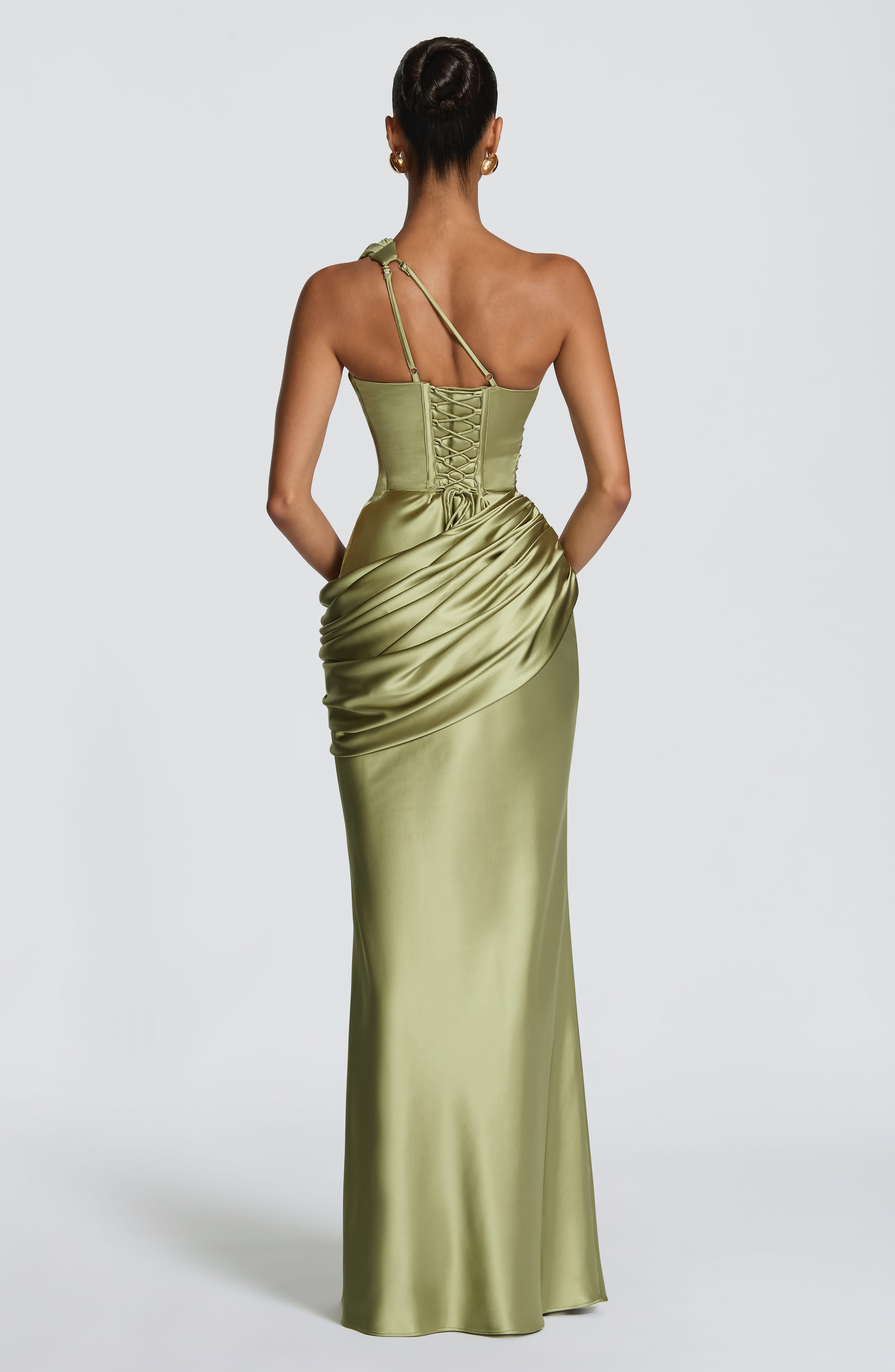 Robe longue Emina - Olive clair