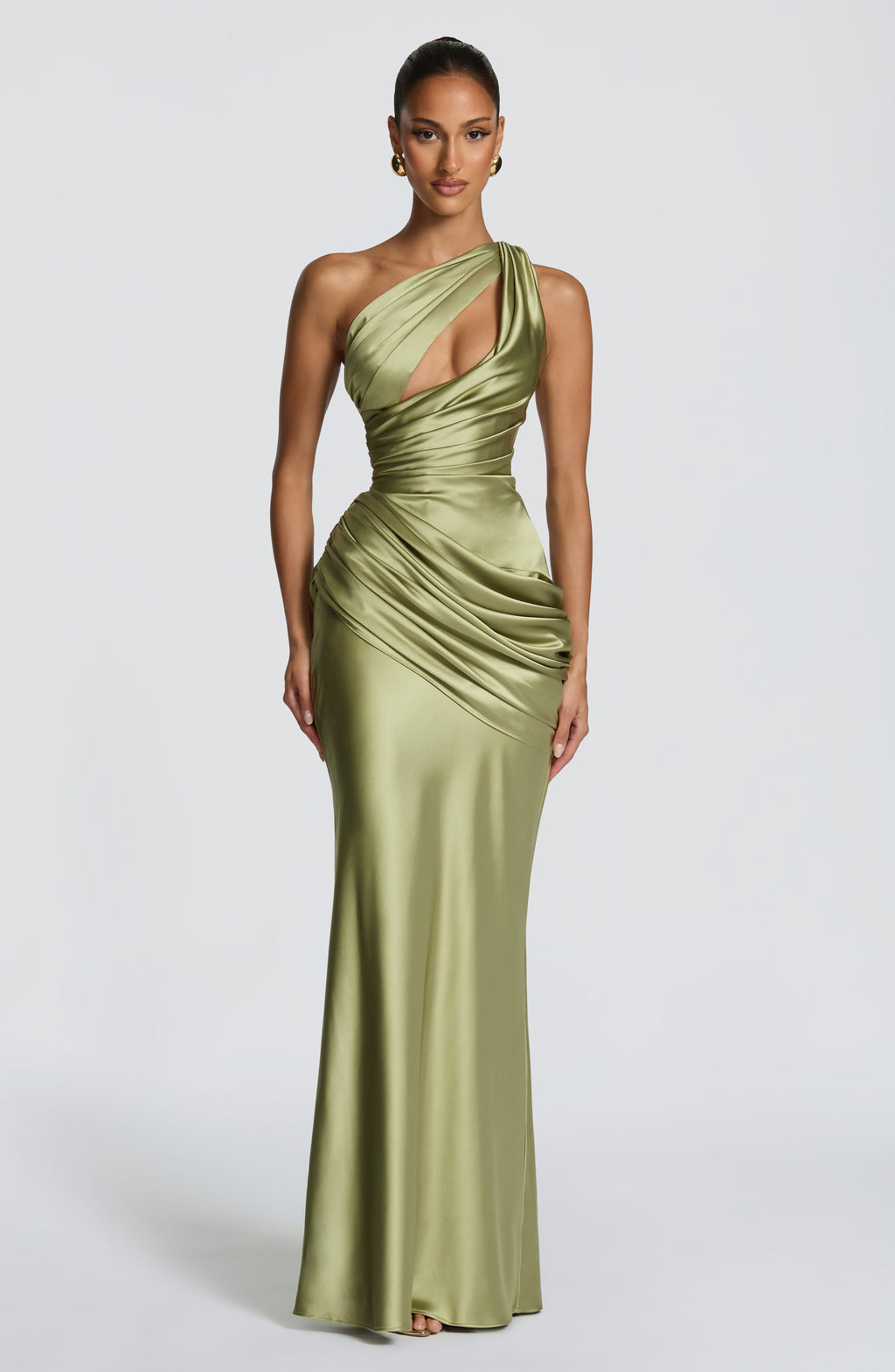 Robe longue Emina - Olive clair