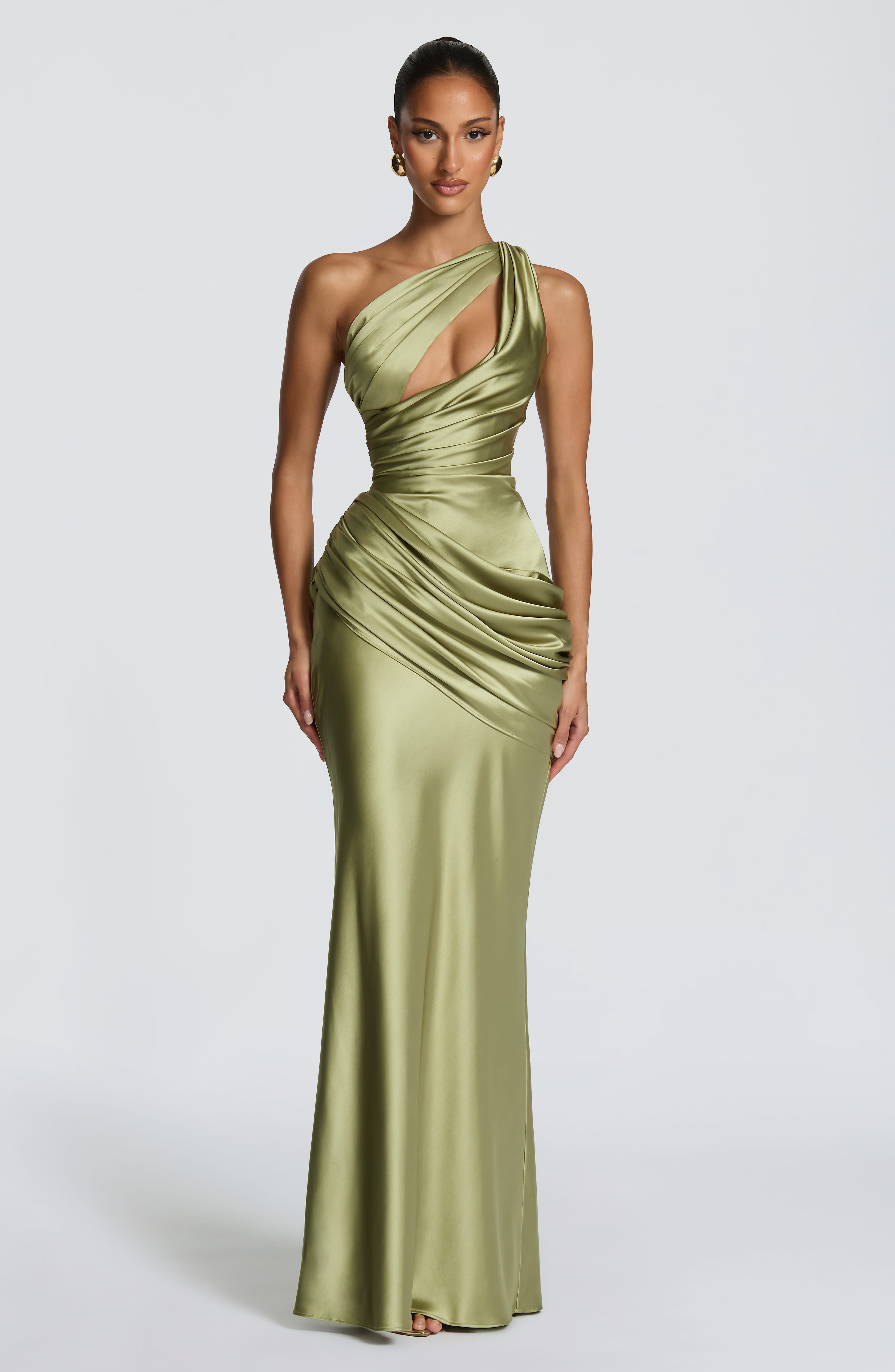 Robe longue Emina - Olive clair