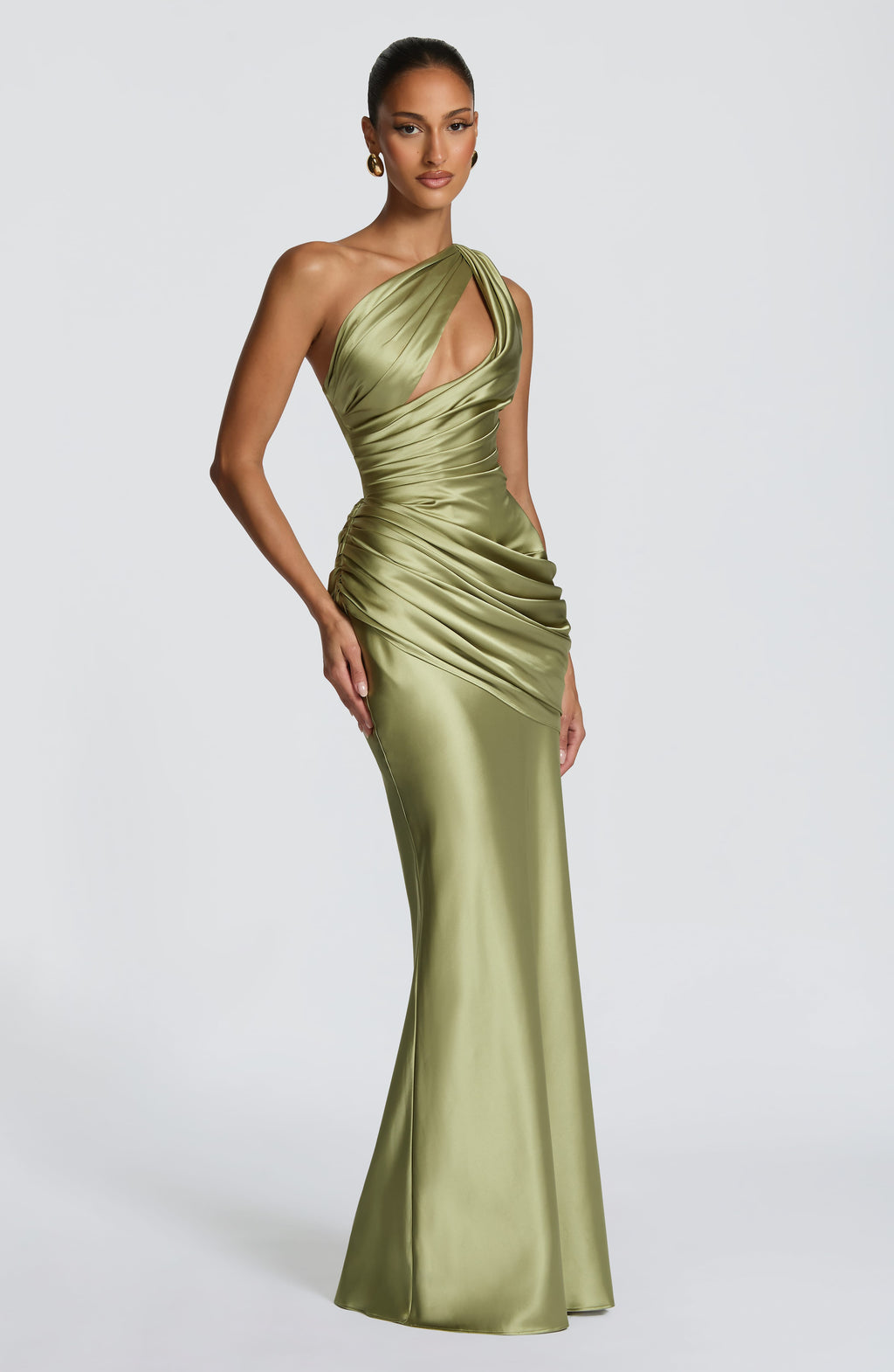 Robe longue Emina - Olive clair