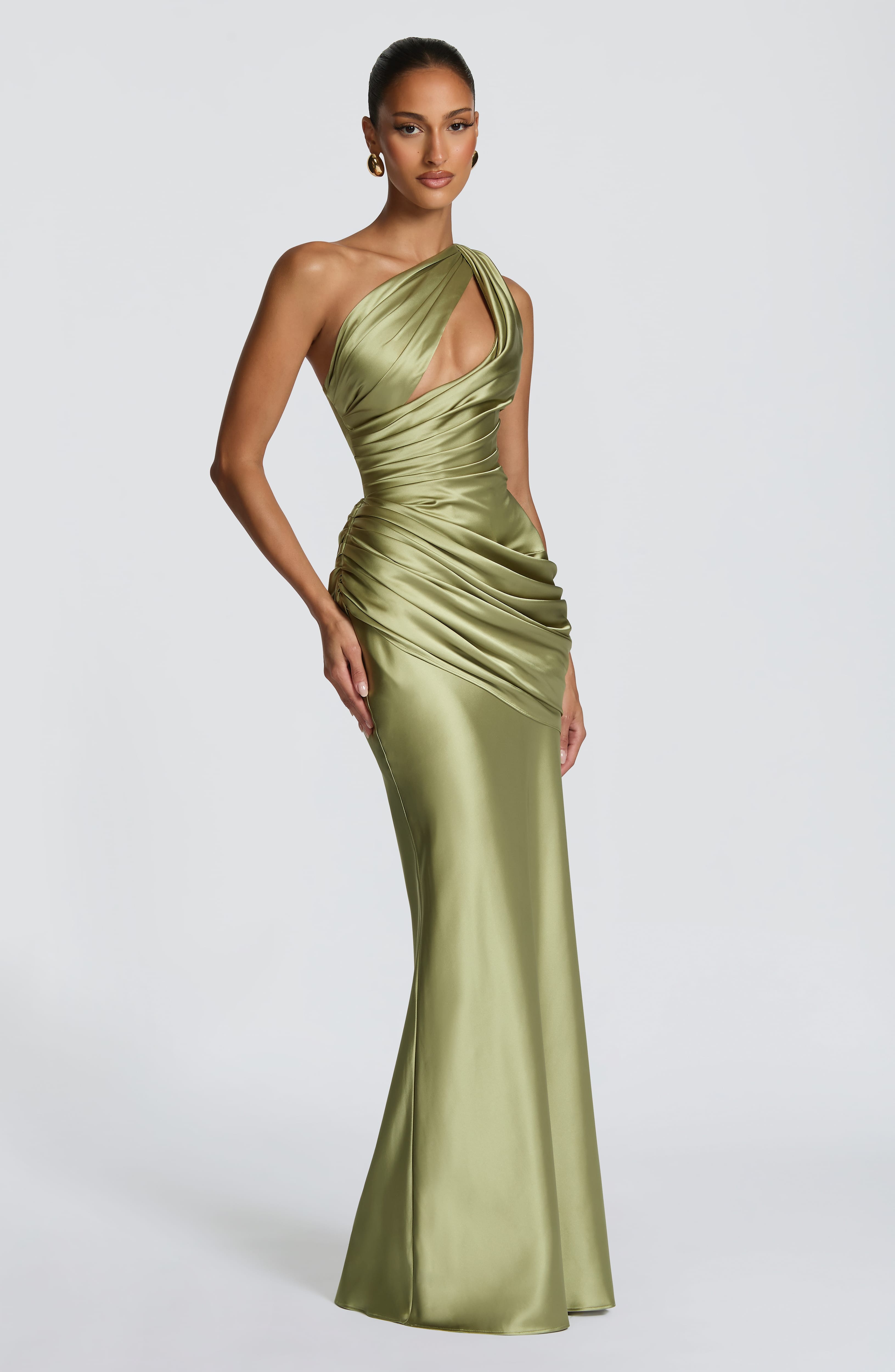 Robe longue Emina - Olive clair