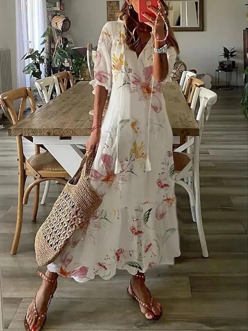 Lana™ | Albornoz largo de estilo bohemio