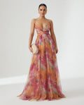 SKY|™  VESTIDO LARGO FRORAL