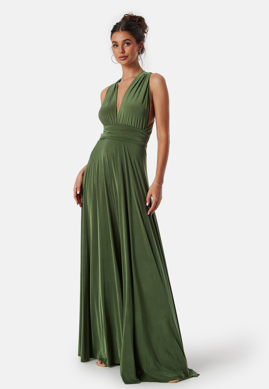 Vestido largo con lazos múltiples
