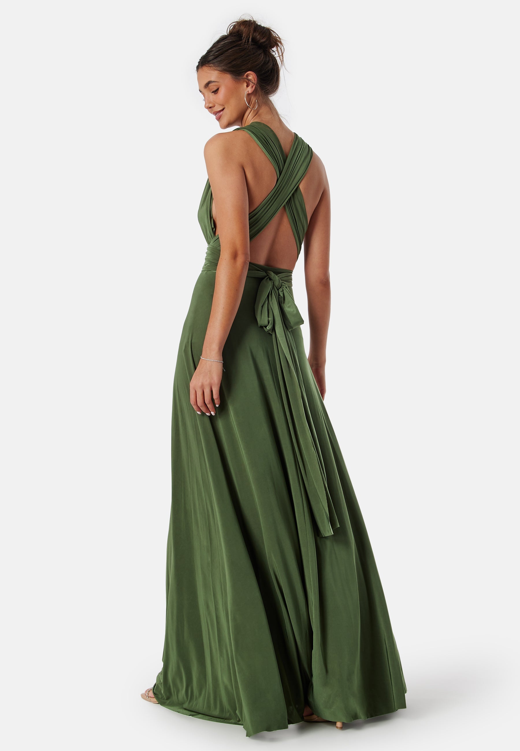 Vestido largo con lazos múltiples
