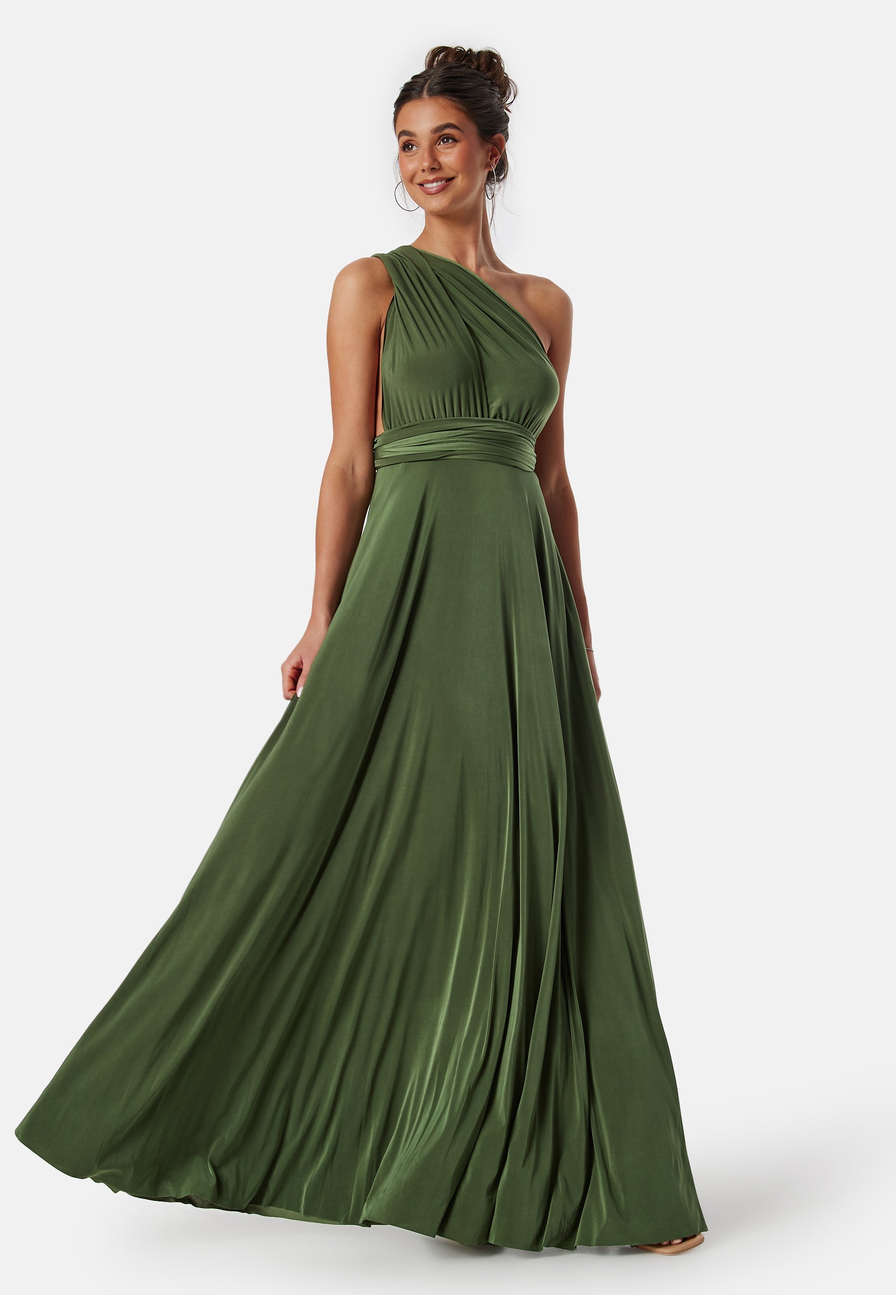 Vestido largo con lazos múltiples