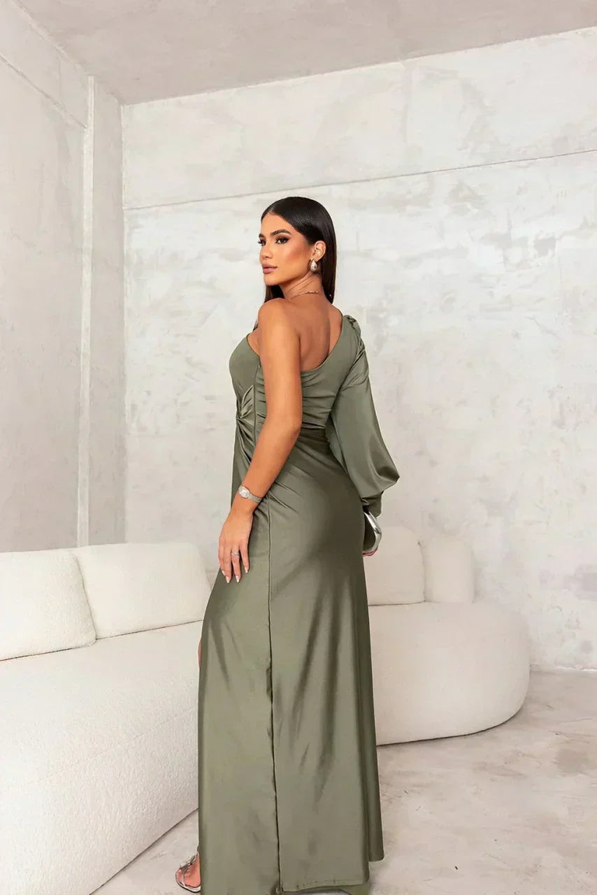 Riley™ | Robe maxi de soirée à une épaule